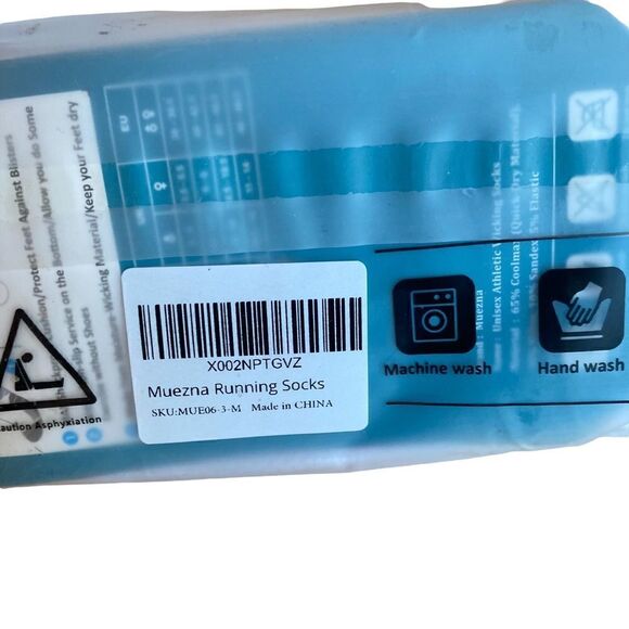 Muezna Running Athletic Socks 3 Pair Unisex Sz M NWT - Picture 2 of 3